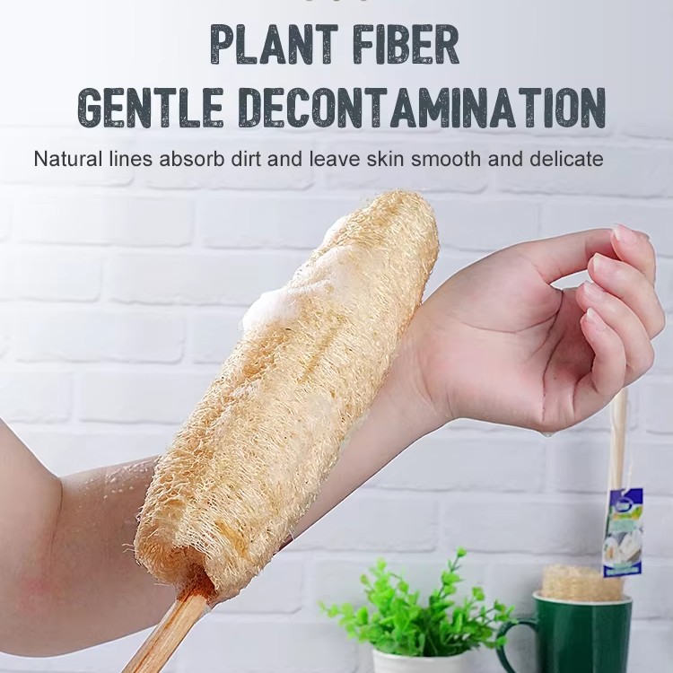 Bàn chải tắm cơ thể dài Xử lý xơ mướp