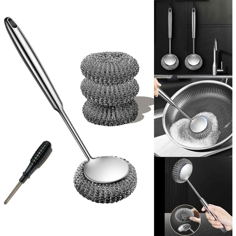 Bóng làm sạch nhà bếp bằng thép mạ kẽm